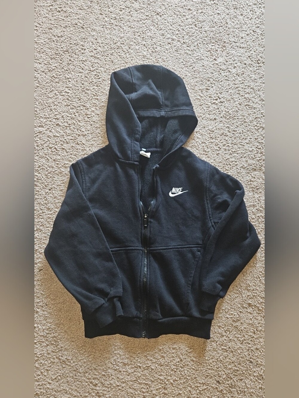 Nike Black Kids Zip-Up Hooded Sweatshirt